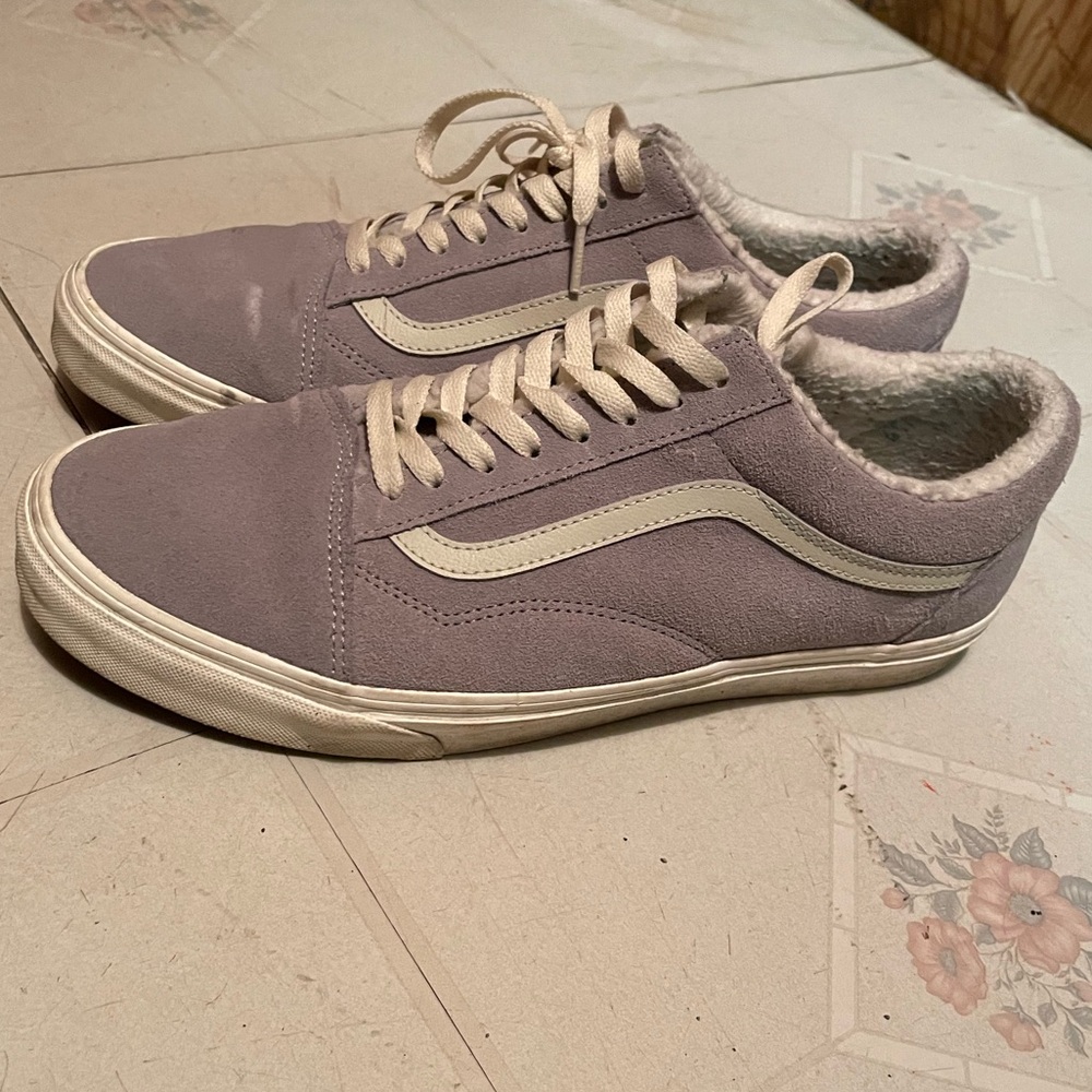Vans Old Skool Sneakers Grey with Sherpa Lined Inside